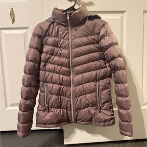 Kenneth Cole Quilted Puffer Jacket in Mauve